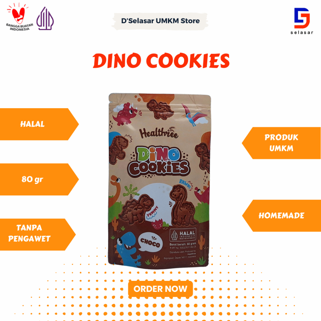 

Healthree Dino Cookies cemilan anak-anak