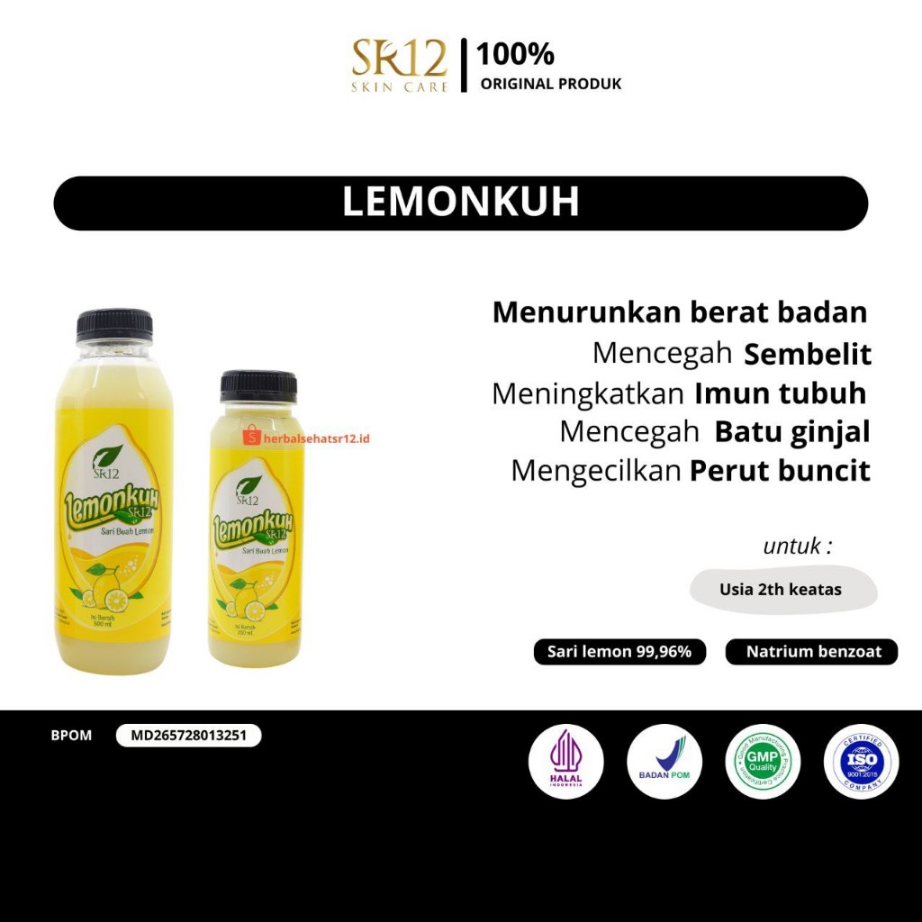 

Lemonkuh SR12 Sari Buah Lemon BPOM Tinggi Vitamin C Untuk Kekebalan Tubuh