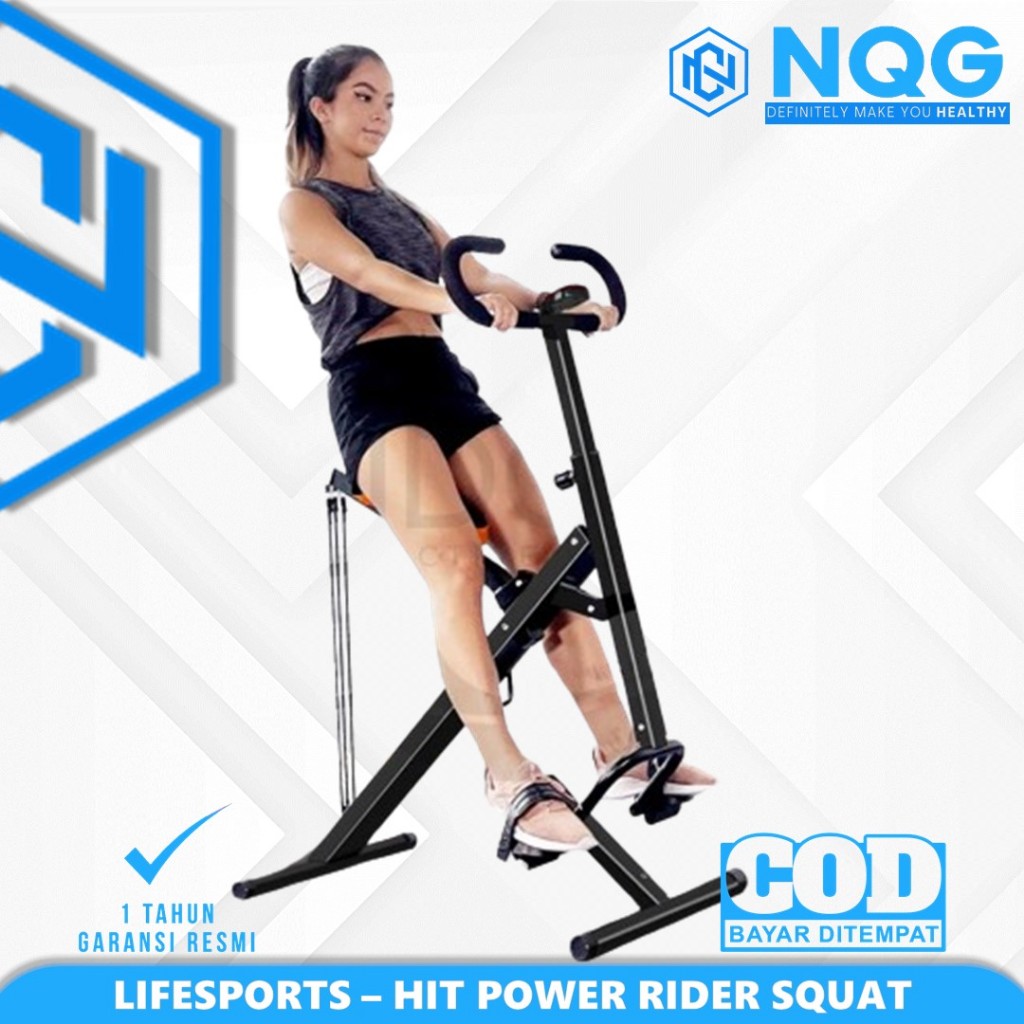 NQG - New Alat Olahraga Fitness Gym Horse Rider Hit Power Squat Latihan Pengecil Perut