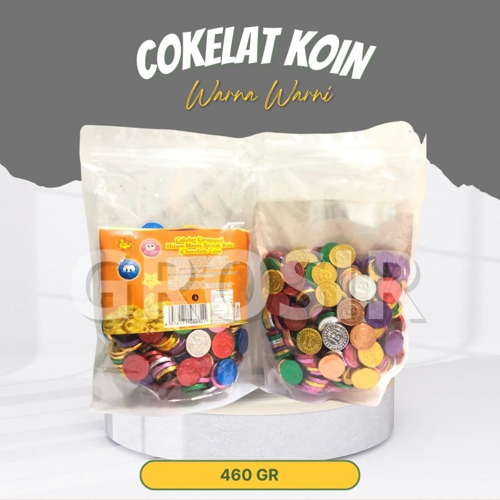 

Parcel Coklat / Cokelat Koin Warna Warni 460gr / Cokelat Compound Hitam Manis / Halal