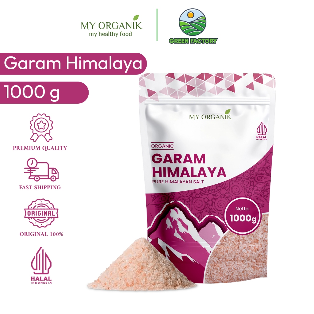 

My Organik Garam Himalaya 1 Kg Pink Himalayan Salt Original Premium