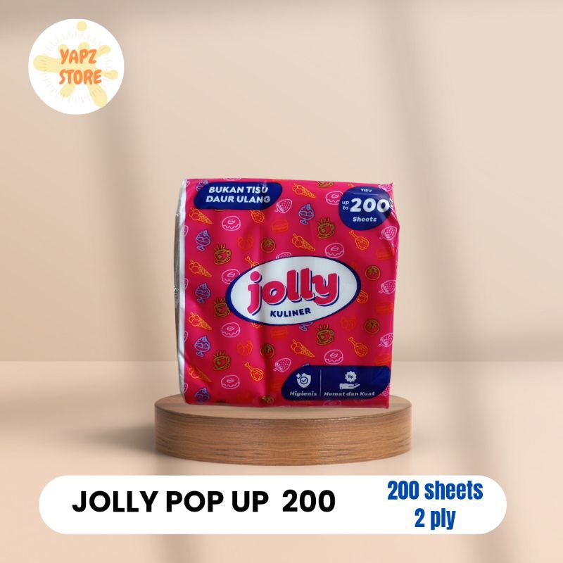 Jolly pop up 200/Tissue Jolly pop up 200 lembar/Tissue Jolly
