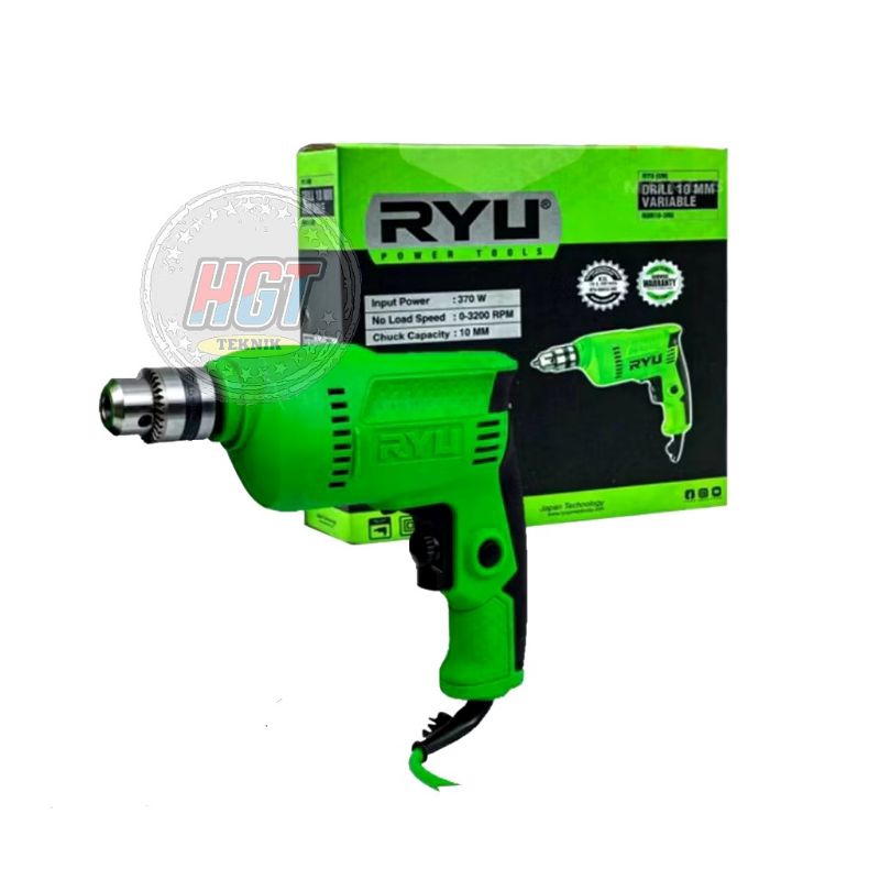Bor 10mm ryu RDR10-3 / BOR RYU 10MM / Bor Tekiro / mesin bor tangan murah / Bor kayu besi Ryu