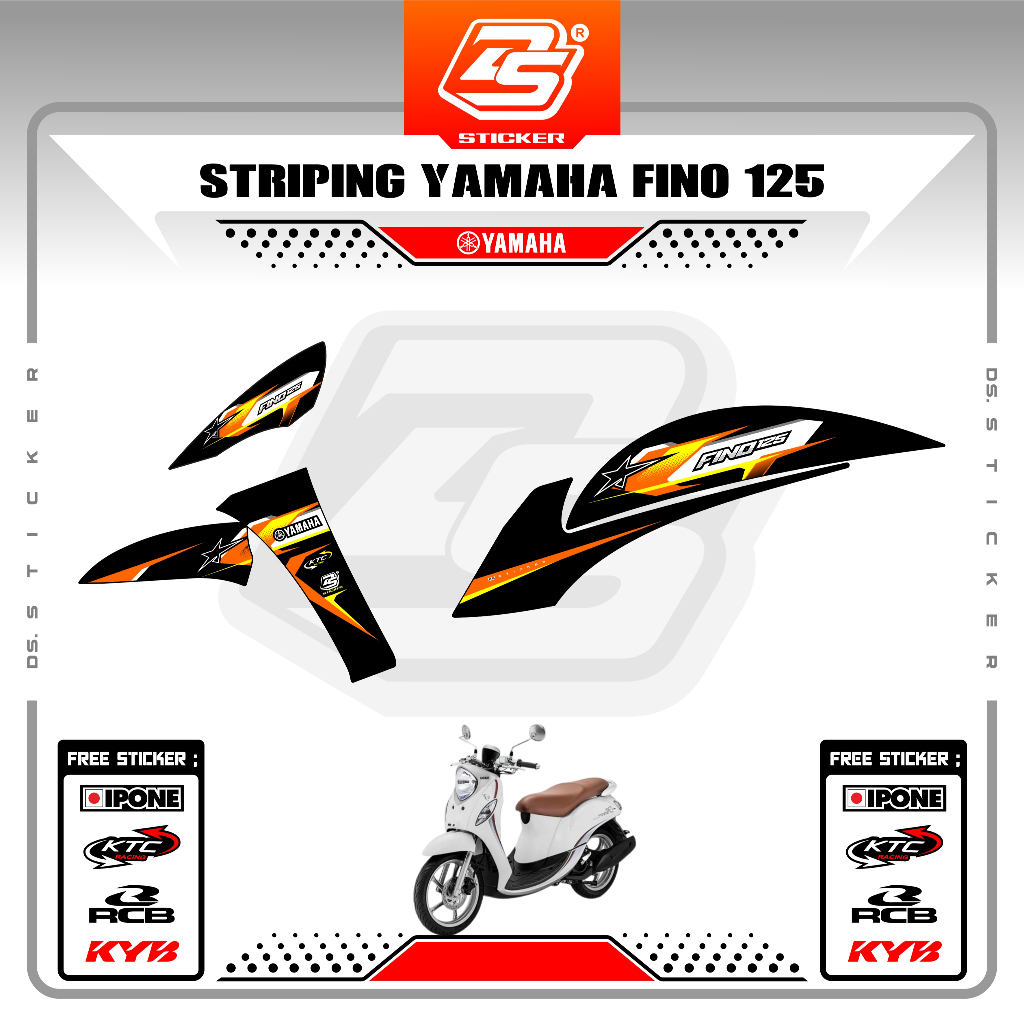 Stiker Fino FI 125 Decal Striping Fino FI 125 Premium Racing DS301224 DS STICKER