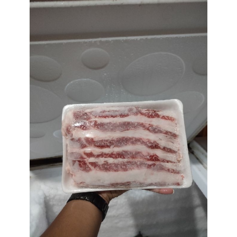 

US short plate beef slice/sliced beef daging sapi iris tipis 500 gram dan 250 gram