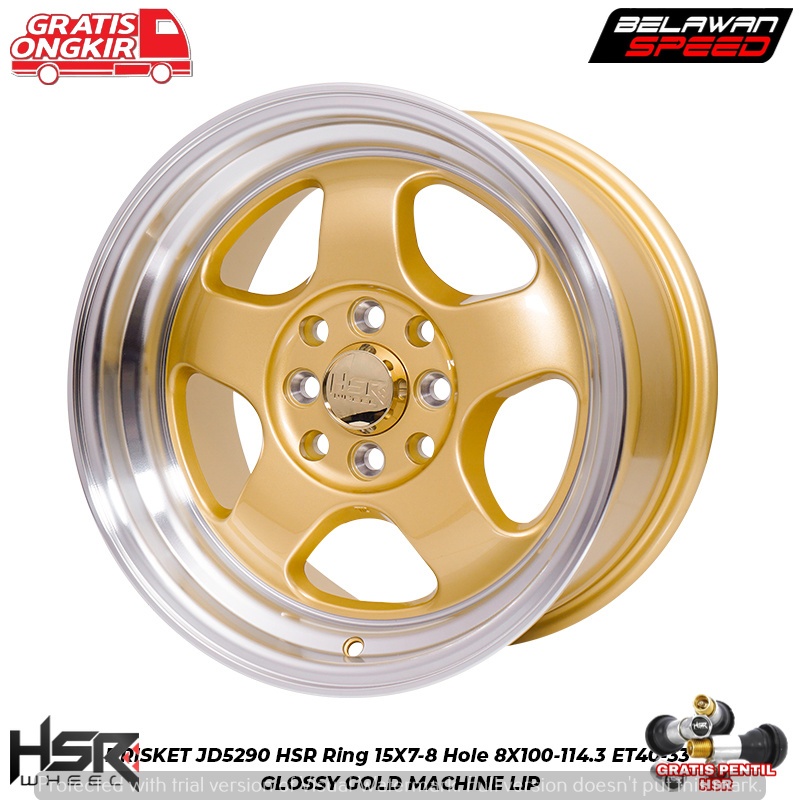 VELG MOBIL MODEL CELONG RING 15 PCD 4X100/114,3 HSR BRISKET RING 15-Belawan speed cimanggis