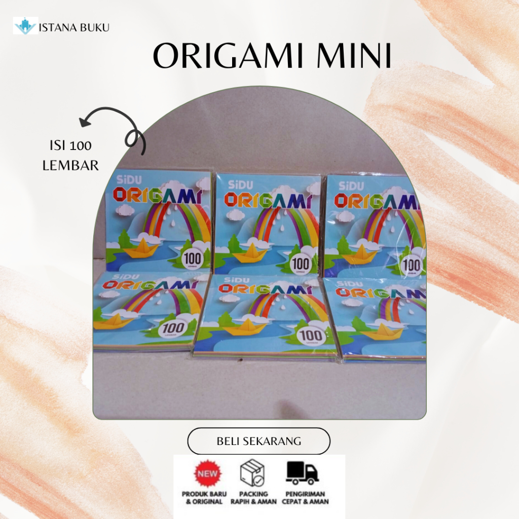 

KERTAS ORIGAMI MINI | UKURAN SIDU| ISI 100 LEMBAR | 100% ORIGINAL [ BISA COD ]