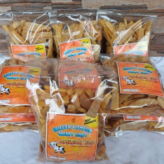 

krecek rambak siap goreng krupuk rambak kulit sapi asli khas mojokerto 5kg all varian