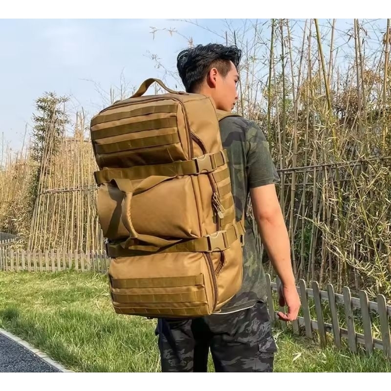 Ransel Tactical 3in1 100L Tas Outdoor Tas Koper Brimob 3in1 Tas Travel Jumbo Tas Hiking Anti Air Car