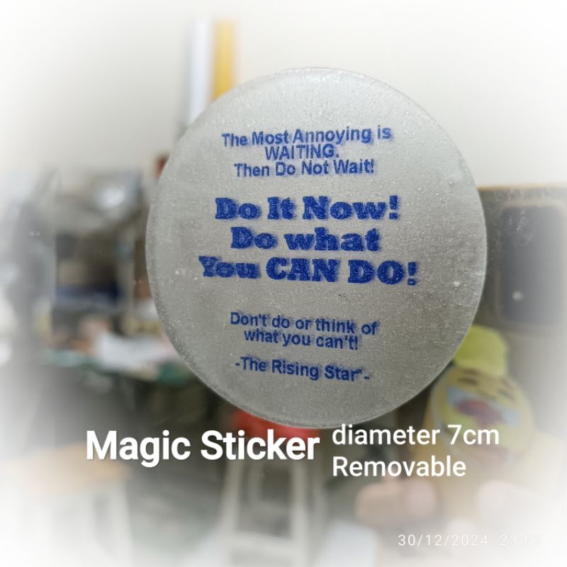 

Sticker Magic Motivational Quote Removable Stiker Dekorasi Cermin Sticker Kaca