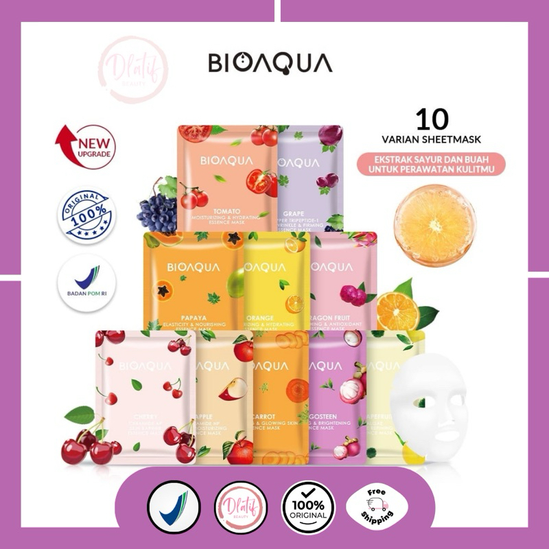 [GROSIR] BIOAQUA Sheet Mask 25 gr / ORIGINAL BPOM