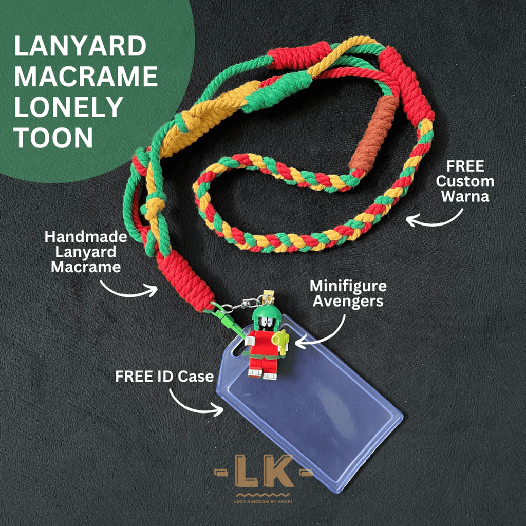 

Marvin the Martian Lanyard Macrame Minifigure (Id Card/ Name Tag/ Card Holder/ Macrame/ Loonely Toon/ Marvin the Marvian)