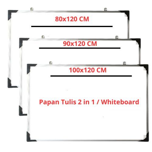 

CKS15 Papan Tulis Whiteboard Ukuran Besar 80x120 , 90x120 , 100x120 Free Spidol Dan Penghapus