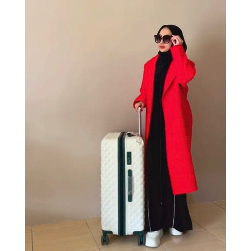 coat / blazer wool merah