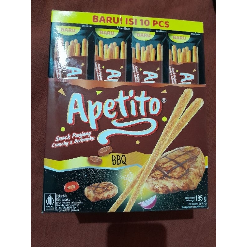 

APETITO SNACK BBQ 1 BOX ISI 10 (185g)