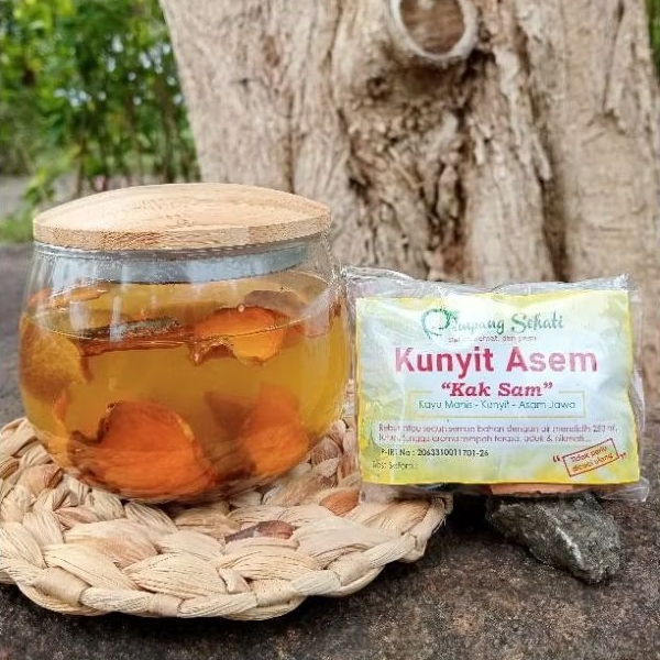 

Kunyit Asem Rimpang Sehati - Kunir Asam Wedang Uwuh Rempah JSR Jogja Diet - Haid