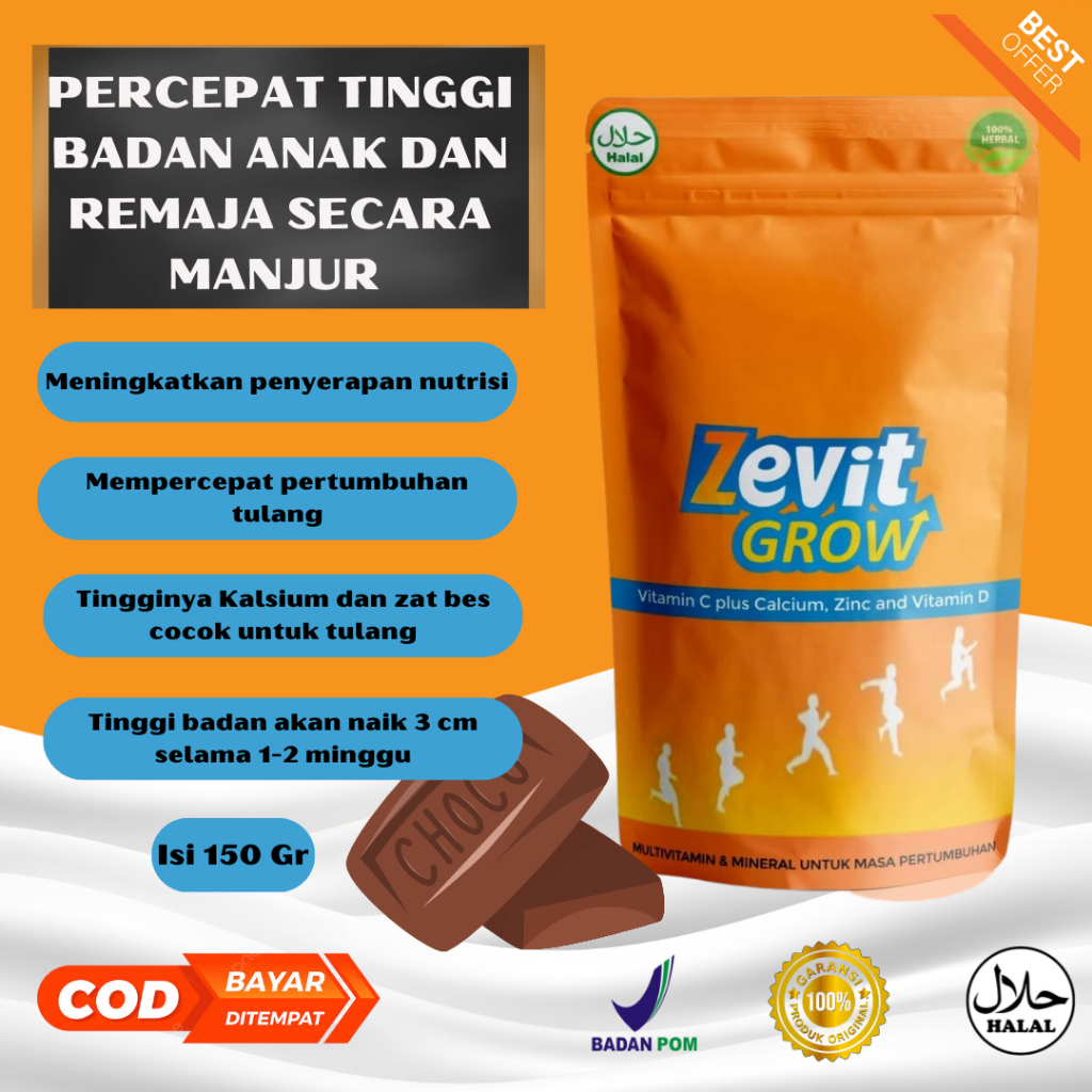 Zevit Grow Peninggi Badan Original