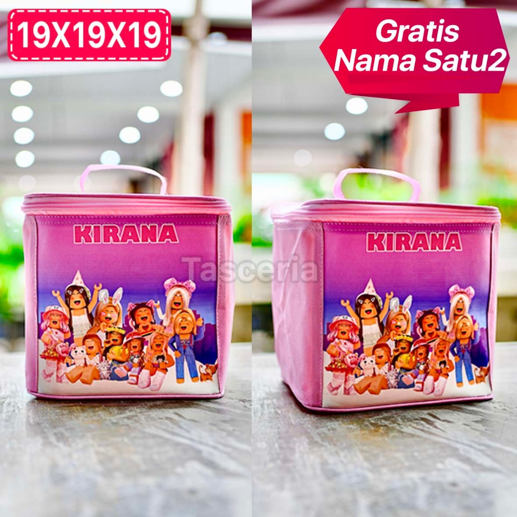 

Tas Lunch Bag Kubus Custom Kartun Roblox Girl