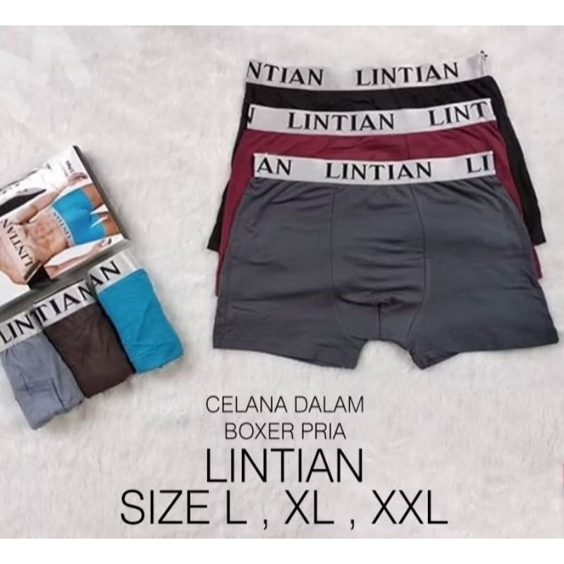 3pcs boxer pria dewasa lintian