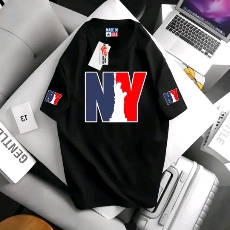 Kaos Distro NY /Kaos Distro Original/Kaos Unisex wanita pria/Kaos Keren/Kaos Pria/Kaos Wanita/Cotton