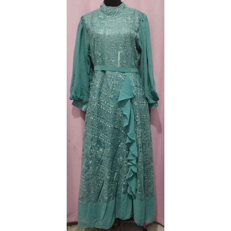 Gamis brukat tile abang adek,dress kondangan