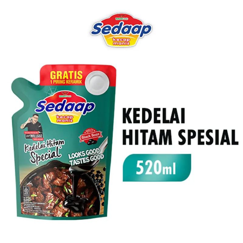 

Sedaap Kecap Manis Special 520mL + 1 piring keramik