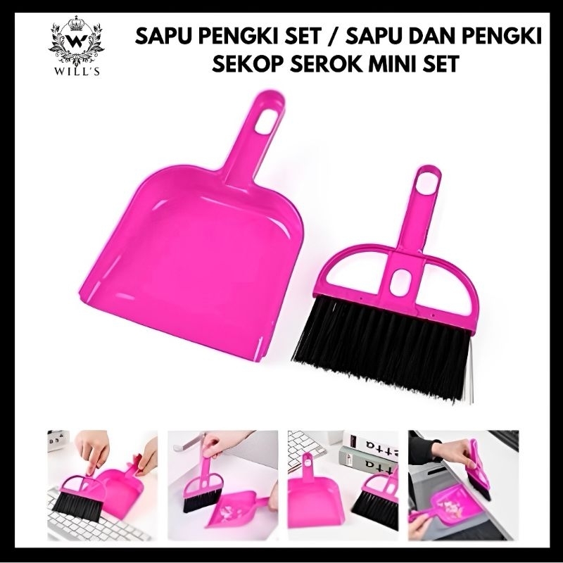 COD Sapu Pengki Set / Sapu dan Pengki Sekop Serok Mini Set / Penyapu Mini Dustpan Set / Pembersih Ke