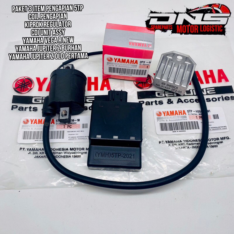 PAKET PENGAPIAN 3 ITEM COIL+CDI+KIPROK YAMAHA JUPITER Z BURHAN VEGA R NEW JUPITER Z OLD KODE 5TP ORI