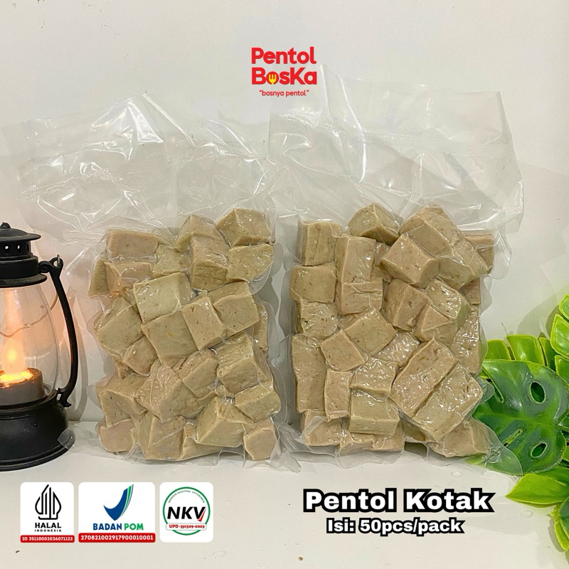 

PENTOL KOTAK BOSKA - PER PACK ISI 50 PCS FREE BUMBU KUAH BAKSO