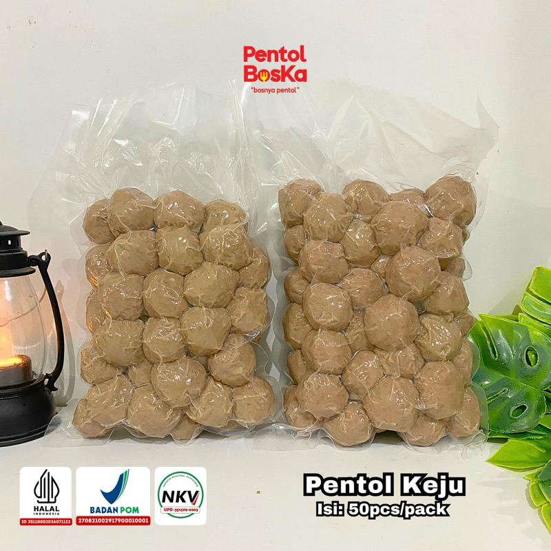 

PENTOL KEJU BOSKA - PER PACK ISI 50 PCS FREE BUMBU KUAH BAKSO