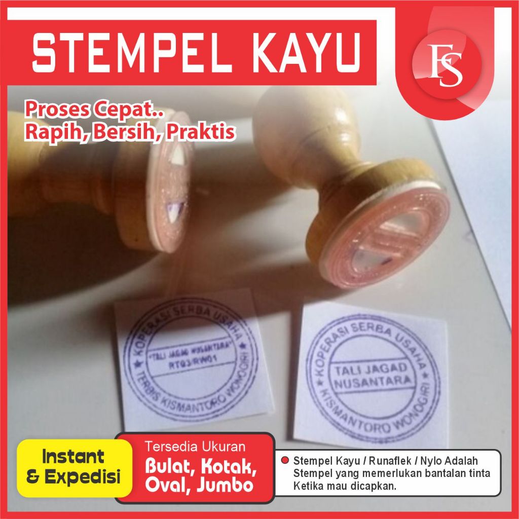 

stempel kayu stempel runaflek free design MURAH