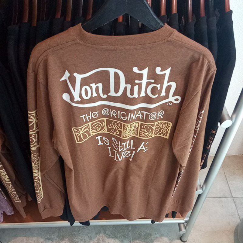 KAOS VON DUTCH LONG SLEEVE ORIGINAL - LENGAN PANJANG - COKLAT