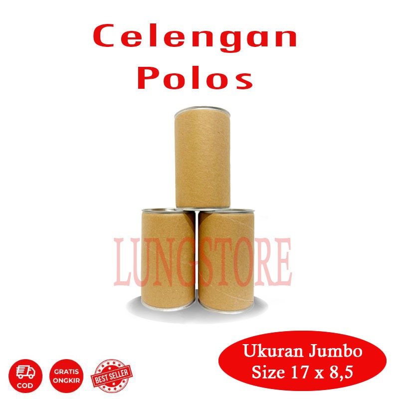 COD CELENGAN TARGET POLOS MEDIUM JUMBO POLOS Uk 17 x 8,5 cm BAHAN PAPERTUBE  CELENGAN SOUVENIR POLOS