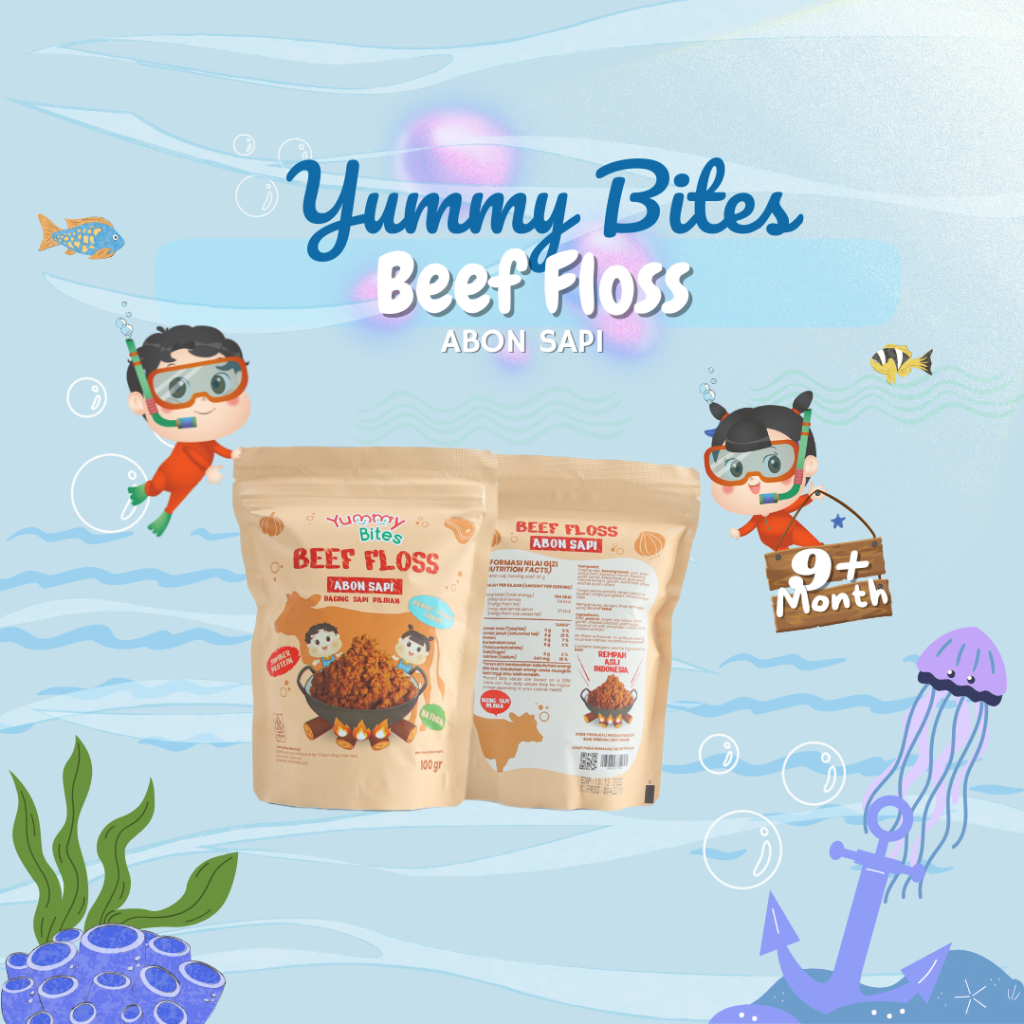 

Yummy Bites Abon Sapi - Abon MPASI Si Kecil - Crunchy - Tanpa Penguat Rasa - Abon 100gr