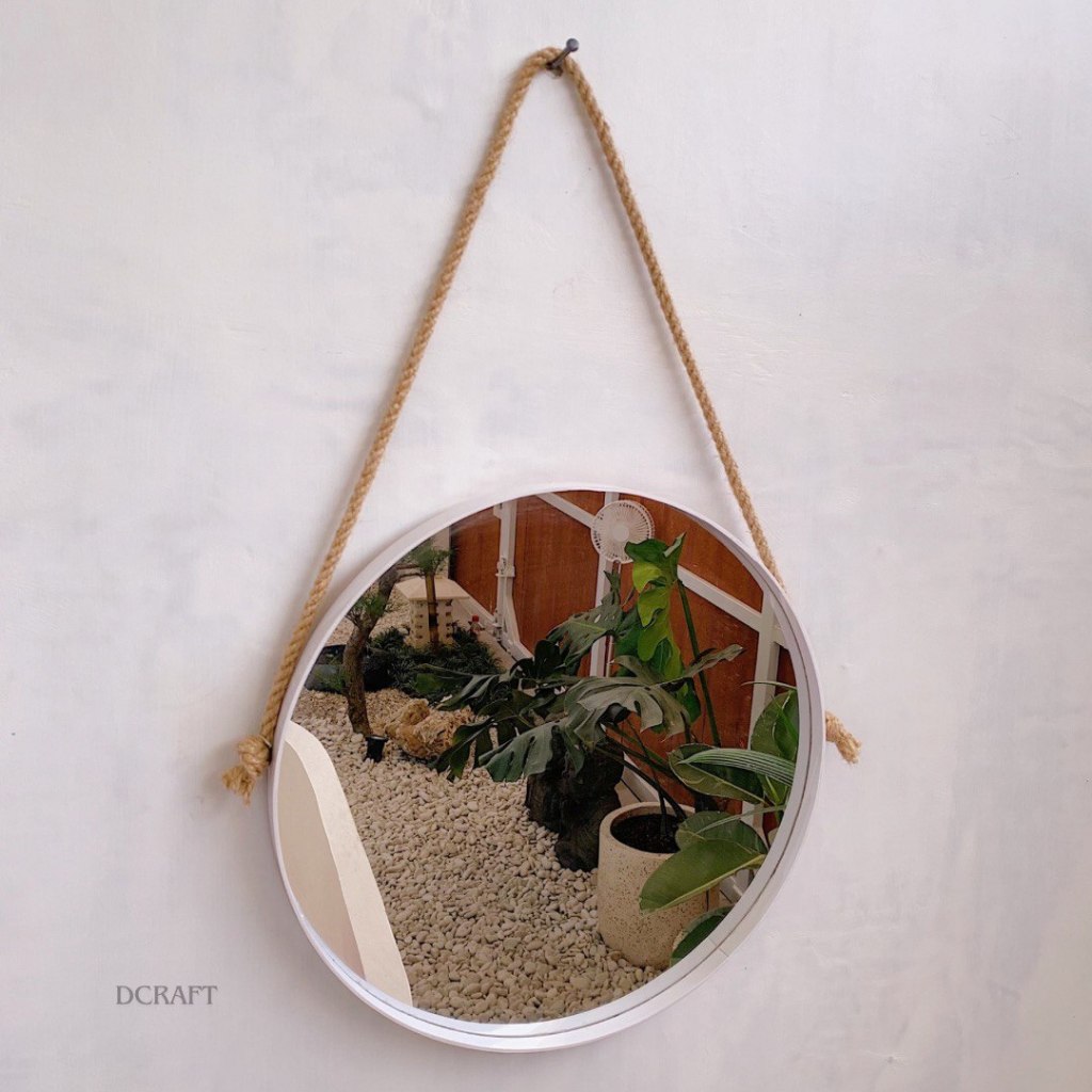 Cermin Bulat Kaca Dinding Dekorasi Aesthetic Cermin Make Up