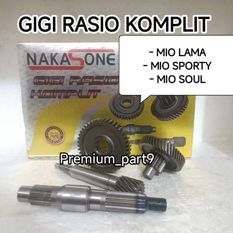 GIGI GEAR GIR RASIO RATIO MESIN ASSY KOMPLIT MIO LAMA / MIO SPORTY / MIO SOUL KARBU
