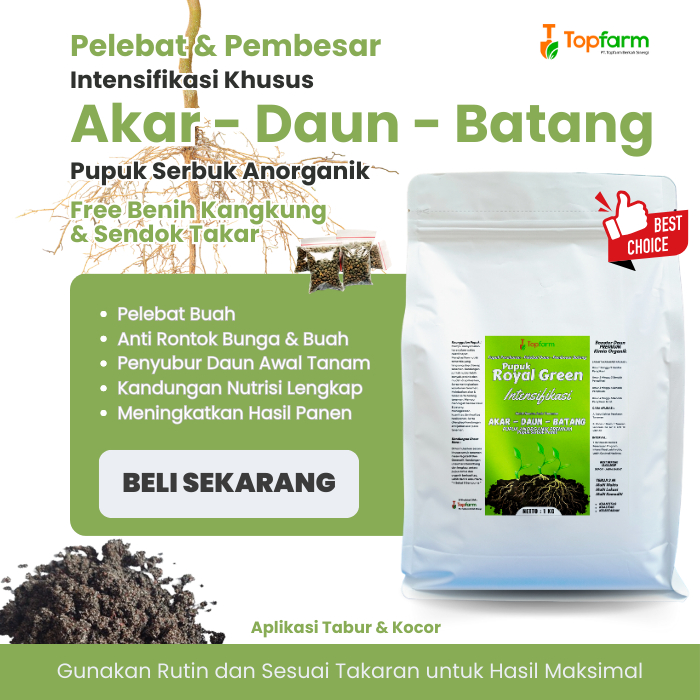 Pupuk Akar Daun dan Batang Terbaik / Pupuk Pelebat Akar Daun dan Batang / Pupuk Pelebat Akar & Daun