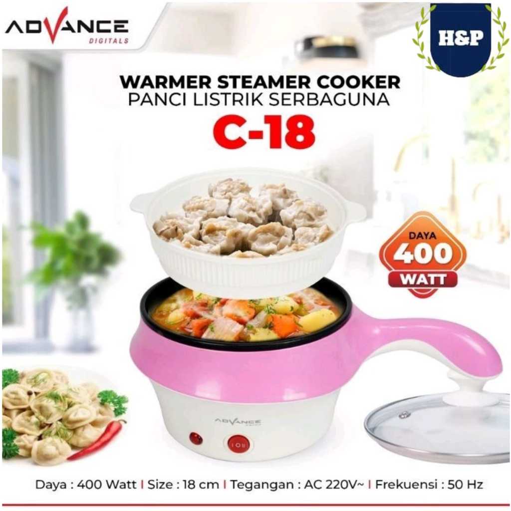 Panci listrik multifungsi 18cm/Warmer Steamer Cooker Original Advance
