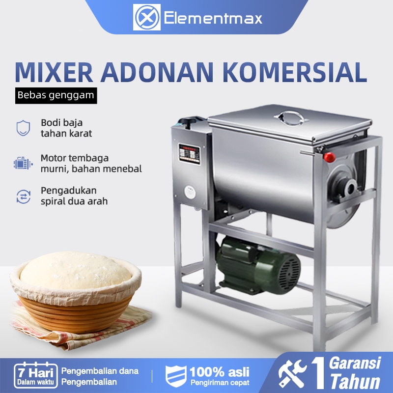 Elementmax Mixer Adonan Multifungsi Mixer Komersial 5 15 25Kg Kapasitas Besar Mixer Adonan Komersial
