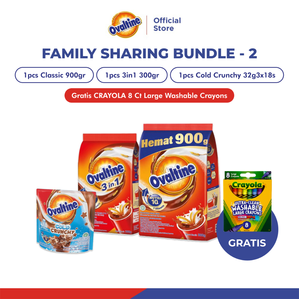 

Ovaltine Susu Bubuk Cokelat Family Sharing Bundle 2 - 3pcs