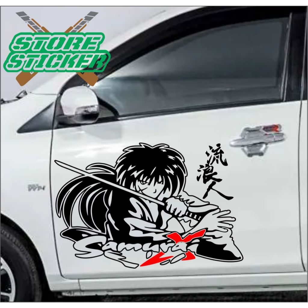 STICKER CUTTING SAMURAI X KENSHIN STICKER MOBIL