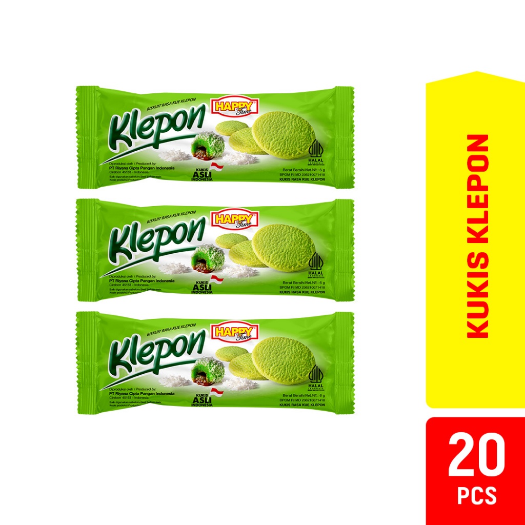 

Happy Time Kukis Klepon (1 Pack isi 20 Pcs)