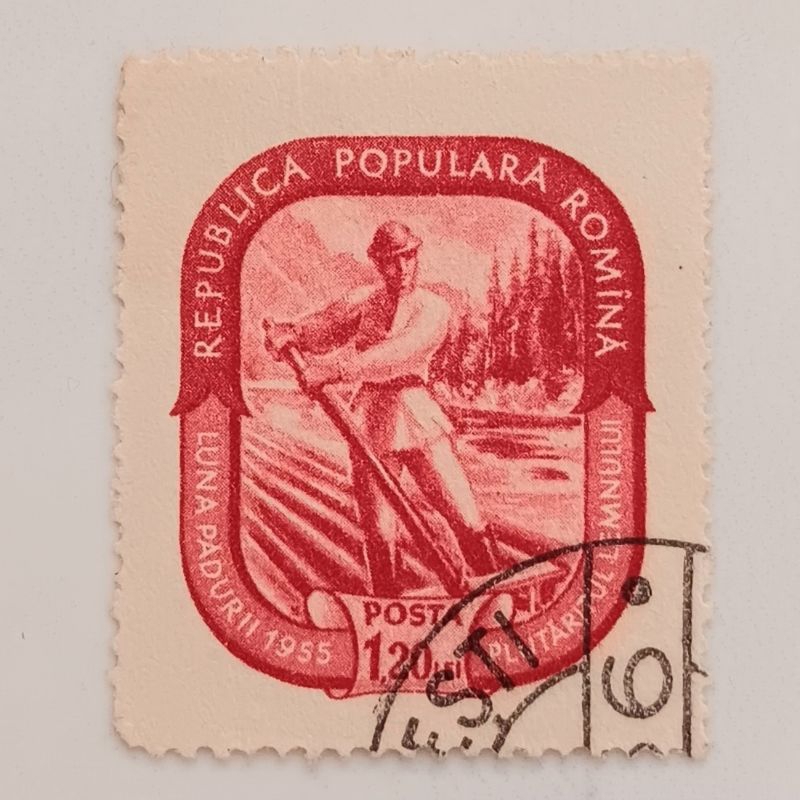 

(AE) Perangko Rumania 1955 Month of the Forest 1,20 Lei CTO