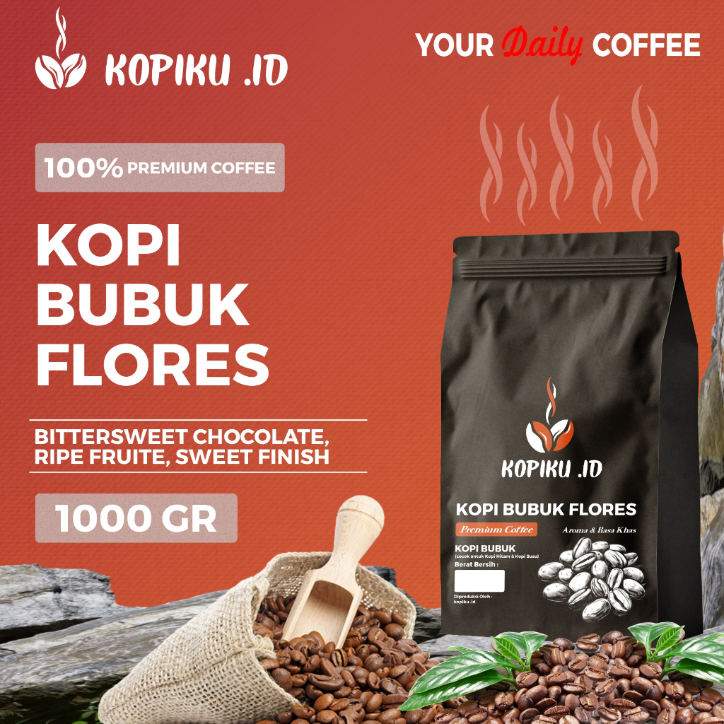 

Kopiku.id - Bubuk kopi Flores Premium Coffee Rasa Khas 1000gr