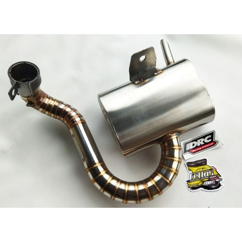 knalpot vespa standar racing full stainless spartan DRC Racing