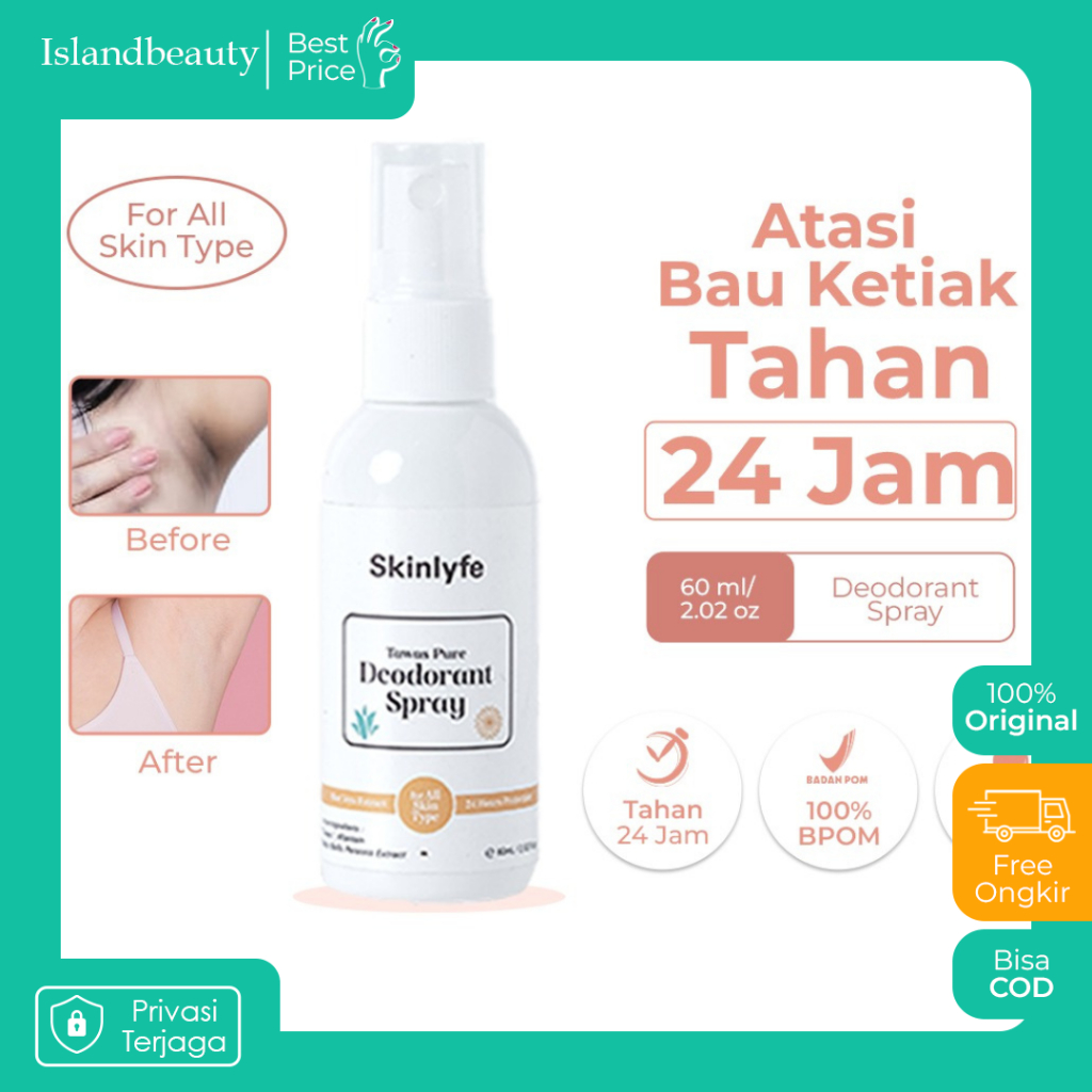 Skinlyfe - Penghilang Bau Ketiak untuk Perawatan Ketiak Hitam dan Bau - Tawas Batu Deodoran