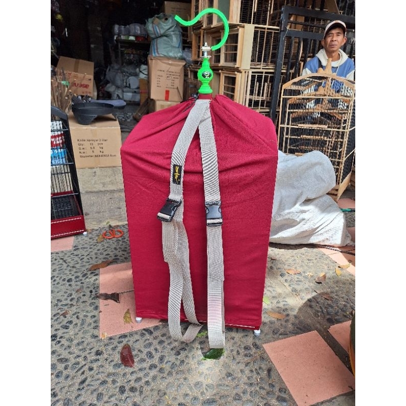 tali tas gendong sangkar burung KOPRAL untuk sangkar kotak dan LB