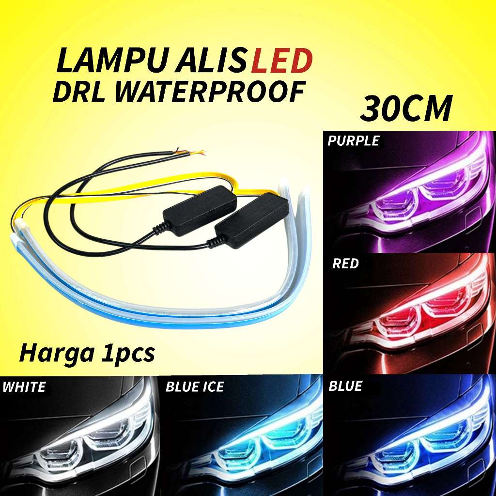 LAMPU ALIS LED DRL 30CM LAMPU RUNNING TURNING LED HEADLAMP MOBIL MOTOR LAMPU SEIN