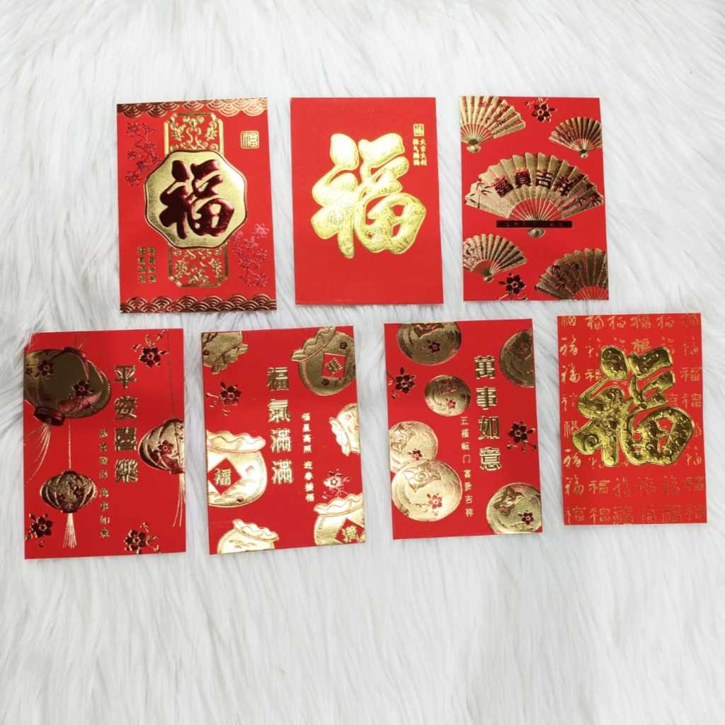 

Angpao Imlek Netral 4039 Bahan Kertas Dove Emboss Emas Mewah Isi 6 Motif Sama Ukuran Standar Import