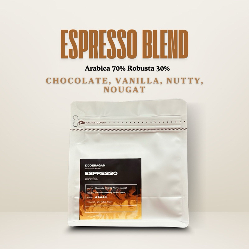 

Biji Kopi Espresso Blend Arabica 70% Robusta 30% - 250g, 500g, 1000g